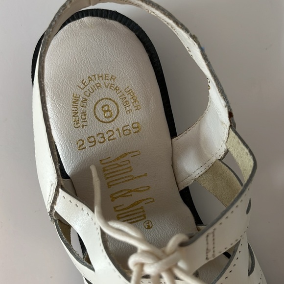 Vintage sand & sun white gladiator sandals size 8 - Picture 4 of 7